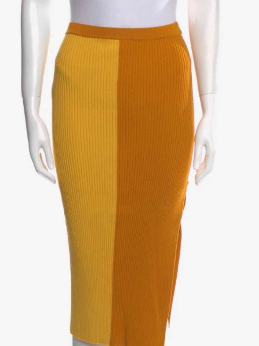 ## ✨ STAUD Colorblock Ribbed Midi Skirt ✨